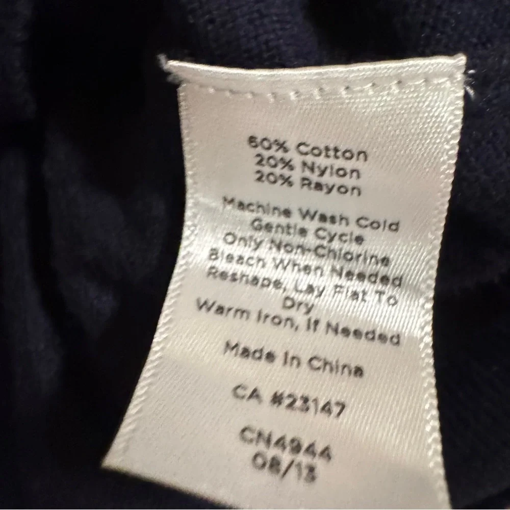 Talbots Navy 3/4 Sleeve Sweater - Picture 6 of 6